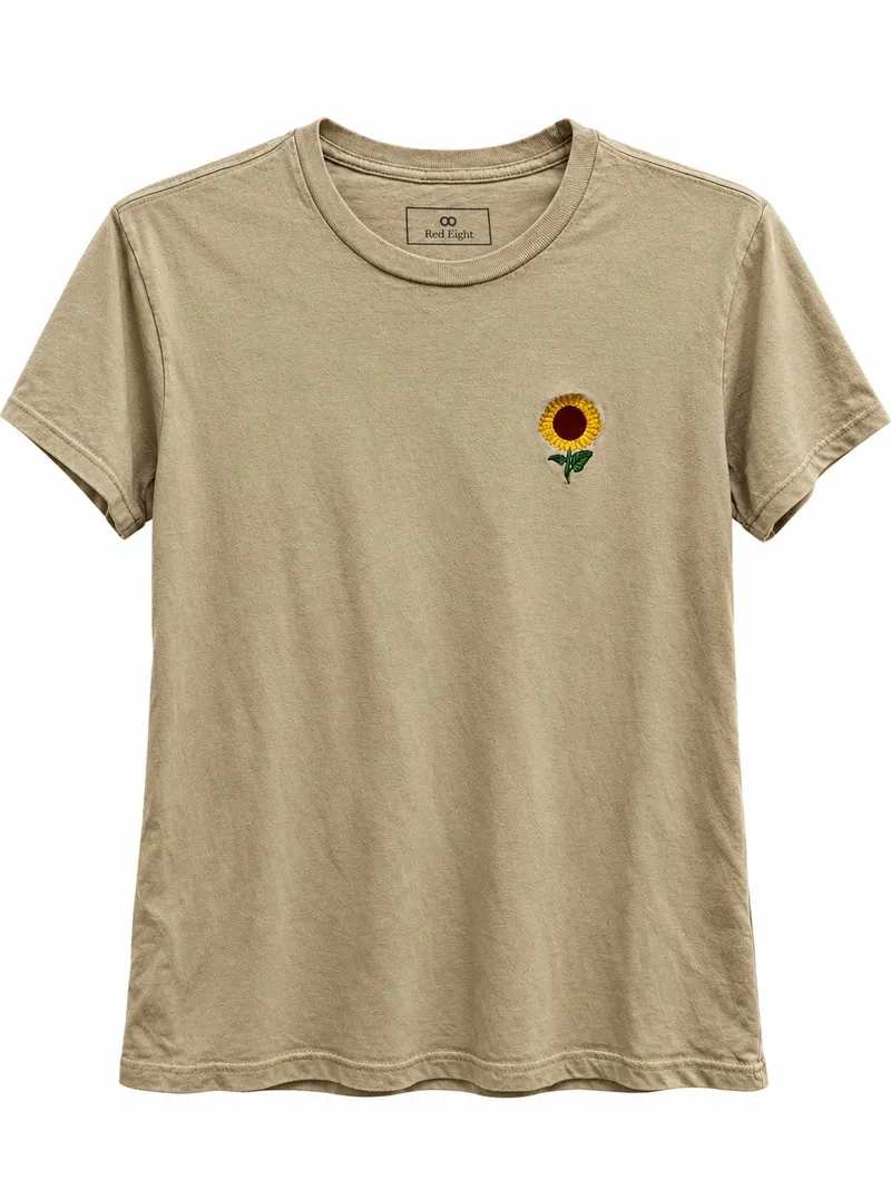 Top Beige Sunflower Chic