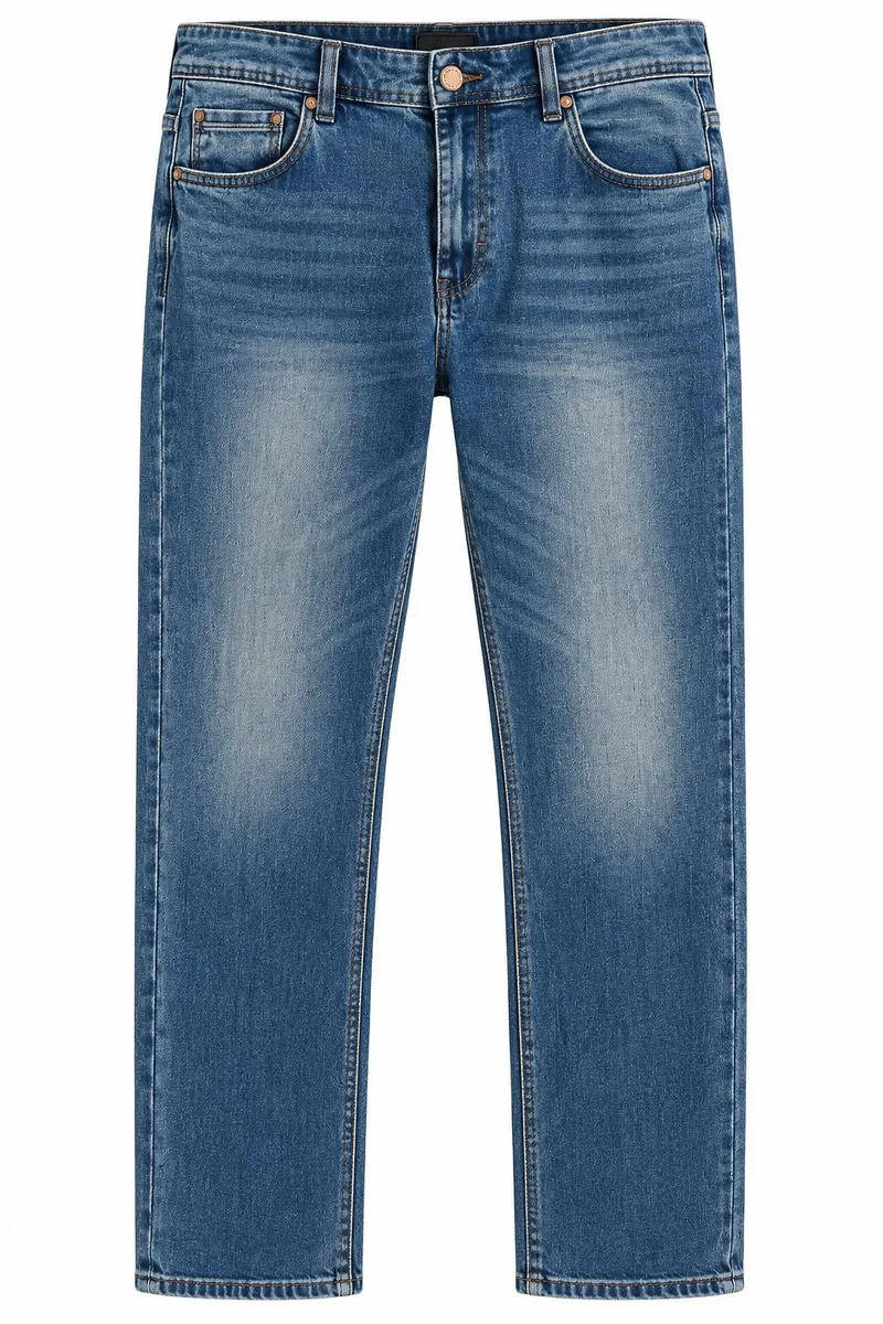 Classic Blue Straight-Leg Jeans