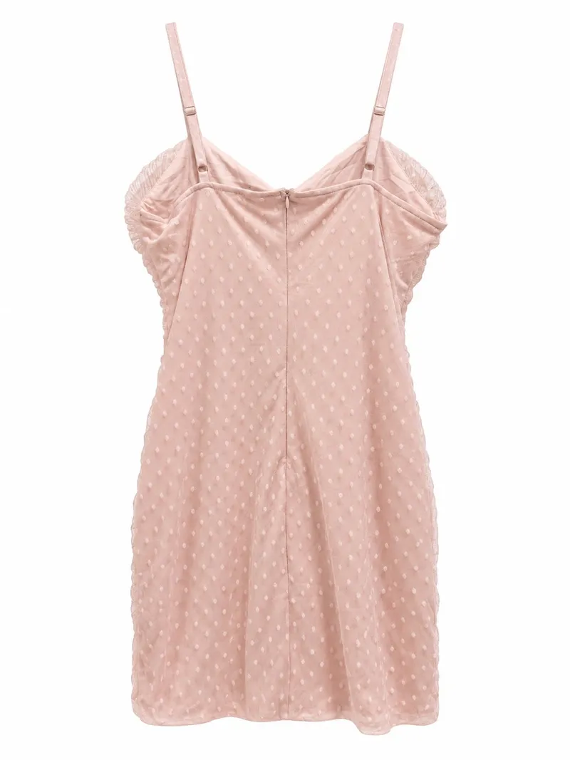 Vestido Pink Ruched Mesh, foto 2