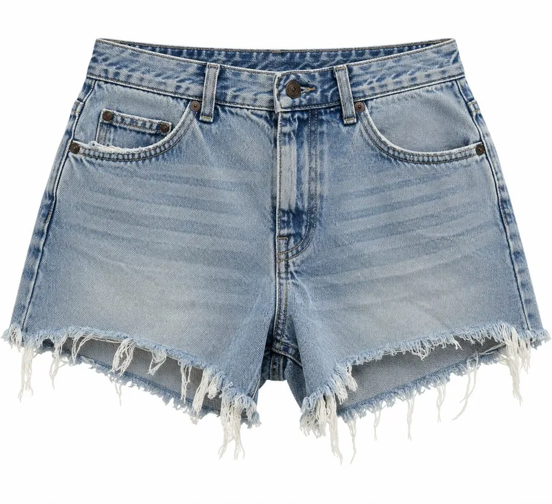 Ripped Denim Shorts