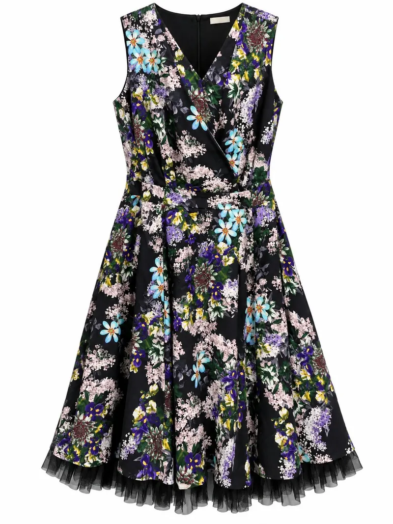 Vestido Floral Nocturno Chic