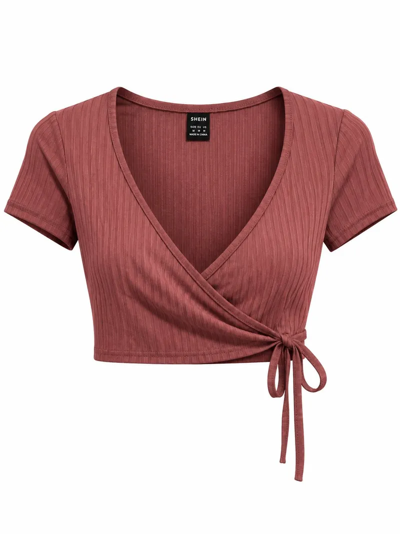 Crop Top Wrap Rosado