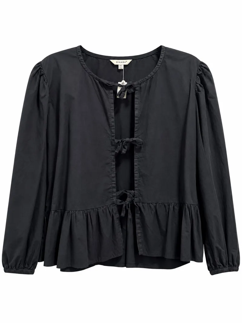 Blusa con Lazos Negros