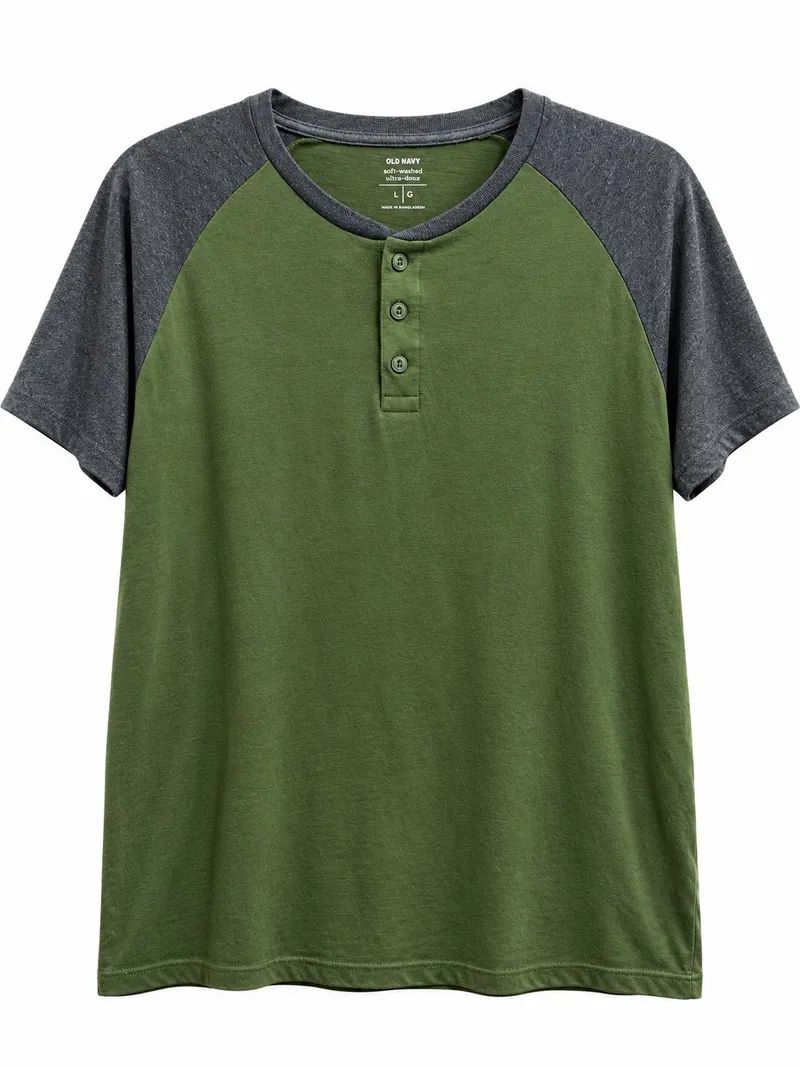 T-Shirt Estilo Vintage Con Botones