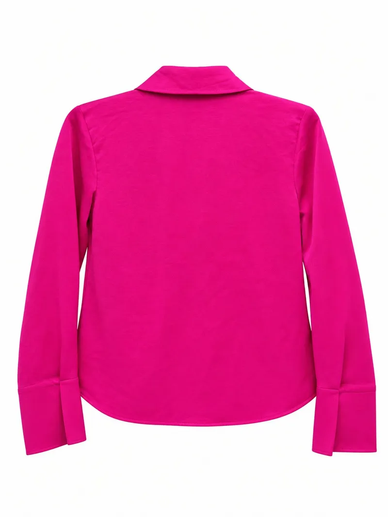 Blusa Satinada con Lazo Fucsia, foto 2