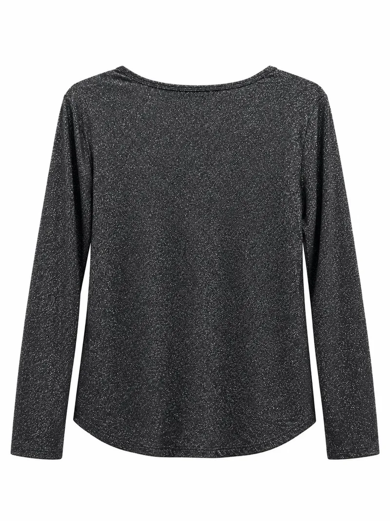Blusa Cuello V con Brillo Glam, foto 2