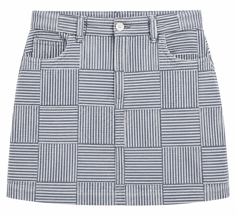 Striped Patchwork Mini Skirt
