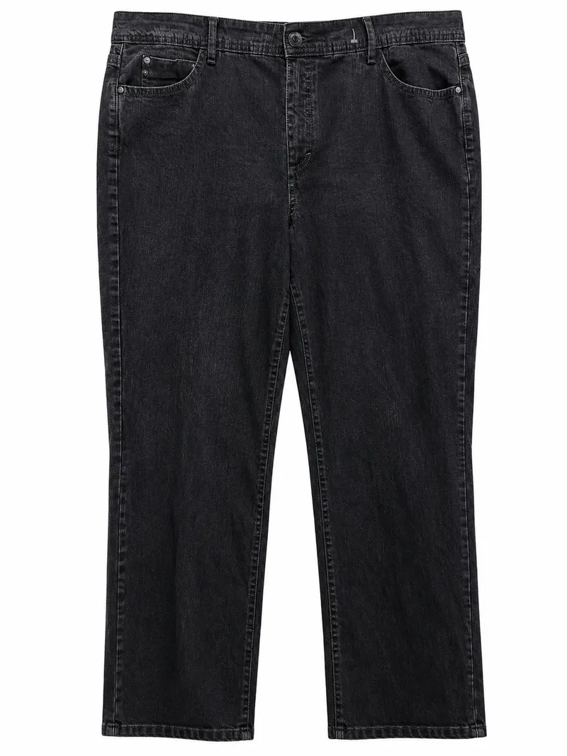 Charcoal Straight-Leg Jeans
