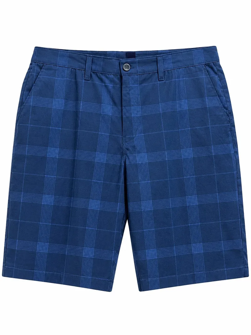 Navy Plaid Men’s Shorts