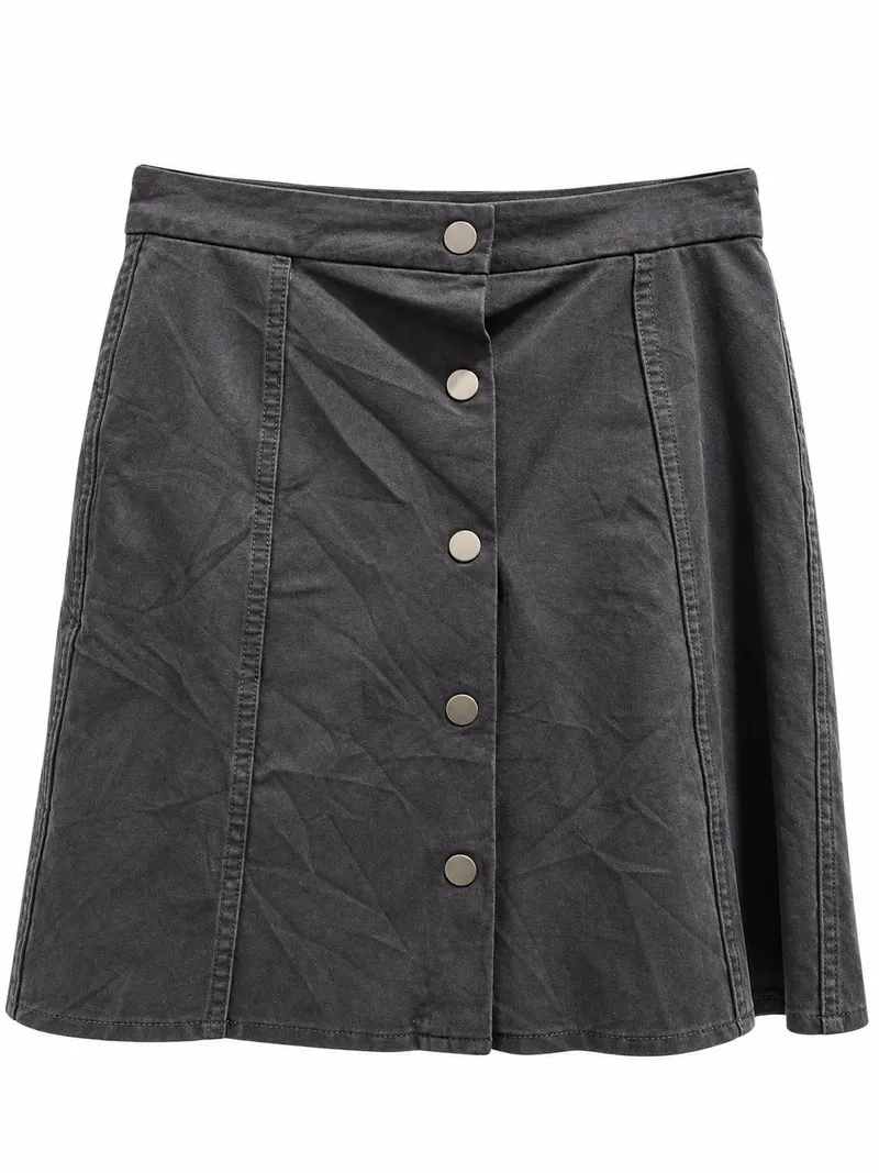 Mini Falda Vintage Gris