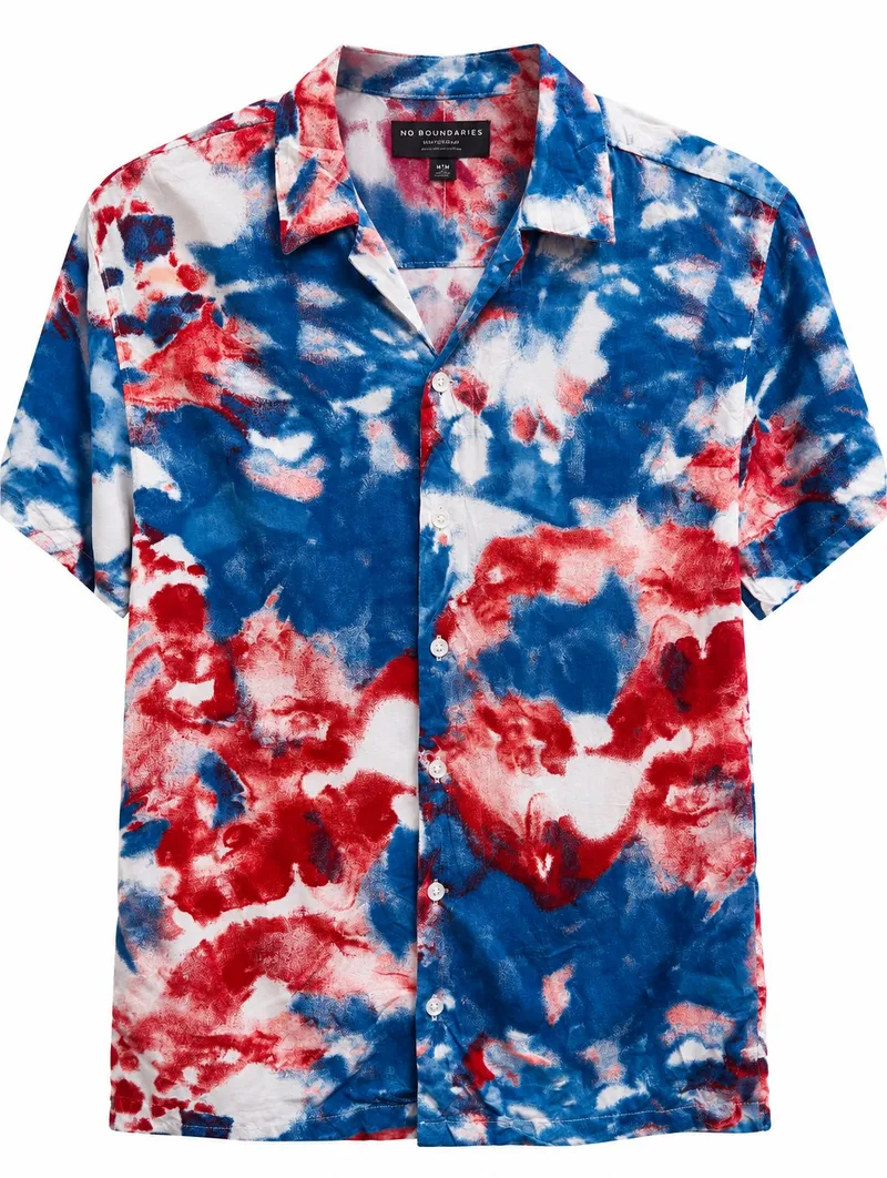 Camisa Abstract Sky Red & Blue