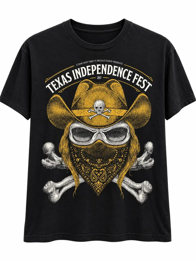 T-Shirt Gráfica Estilo Rocker