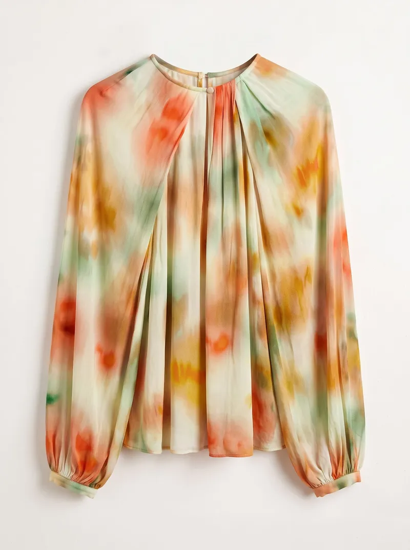 Blusa Fluida Tie-Dye Sunset