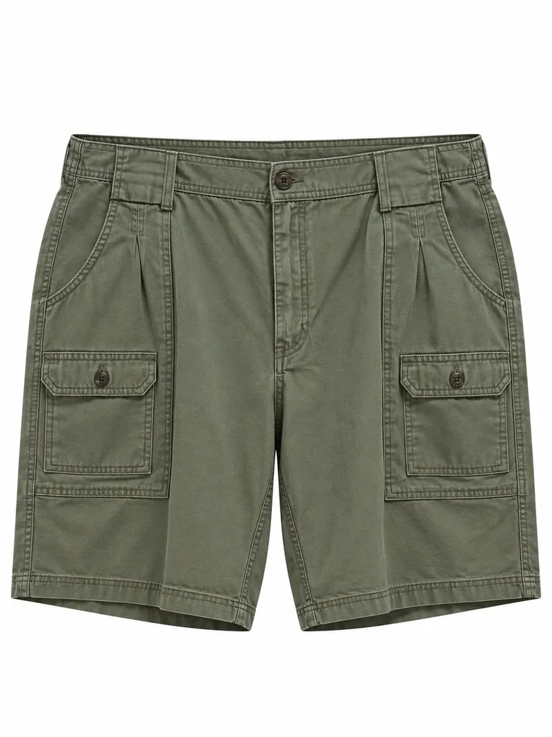 Olive Green Cargo Shorts