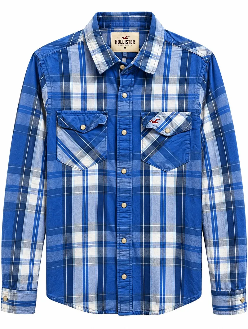 Camisa Plaid Blue