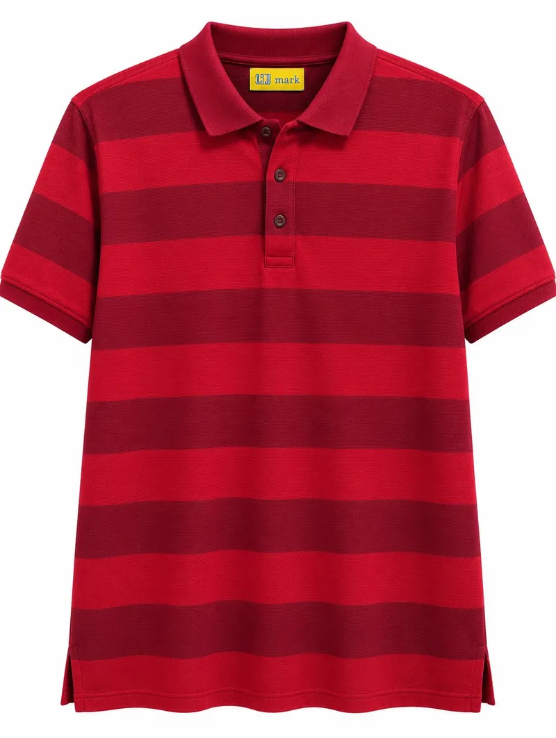 Polo Striped Burgundy
