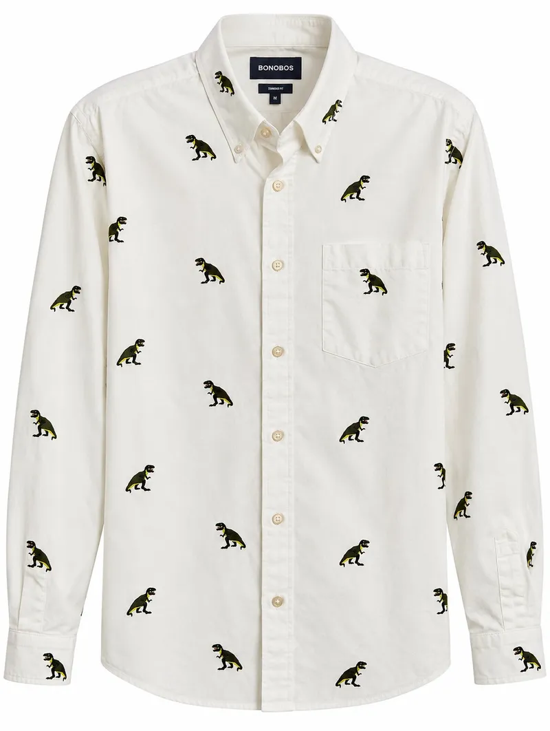 Camisa Gráfica T-Rex White