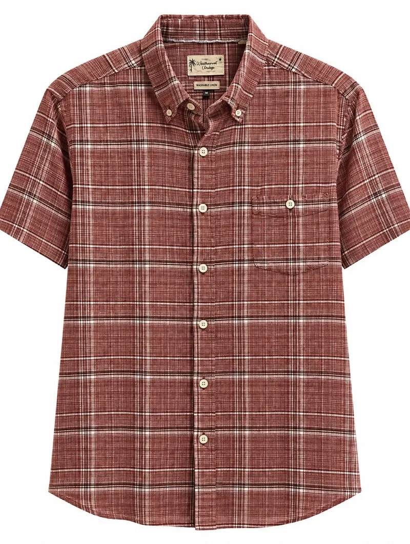 Camisa Texturizada Rust Plaid