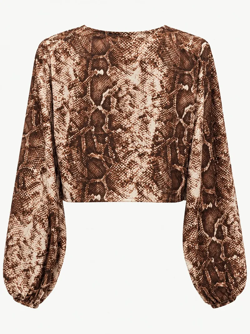 Blusa de Nudo Estampado Serpiente, foto 2