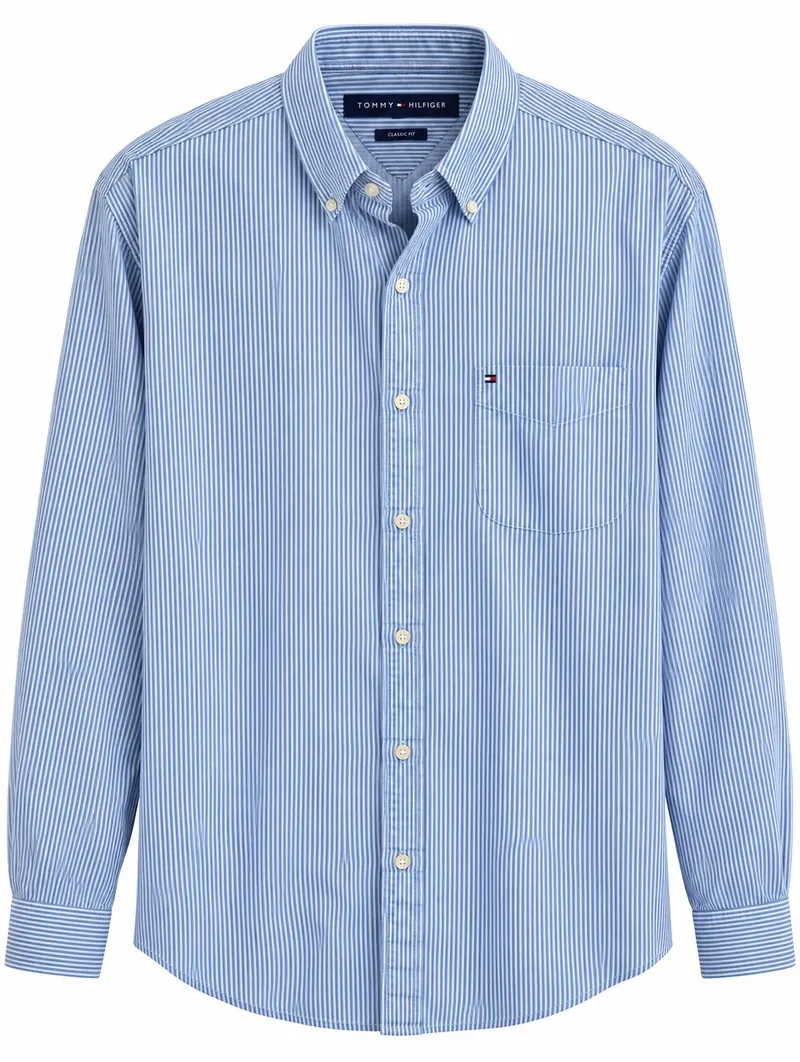 Camisa Striped Light Blue